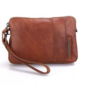 Spikes & Sparrow Leather Crossbody/Clutch Brandy